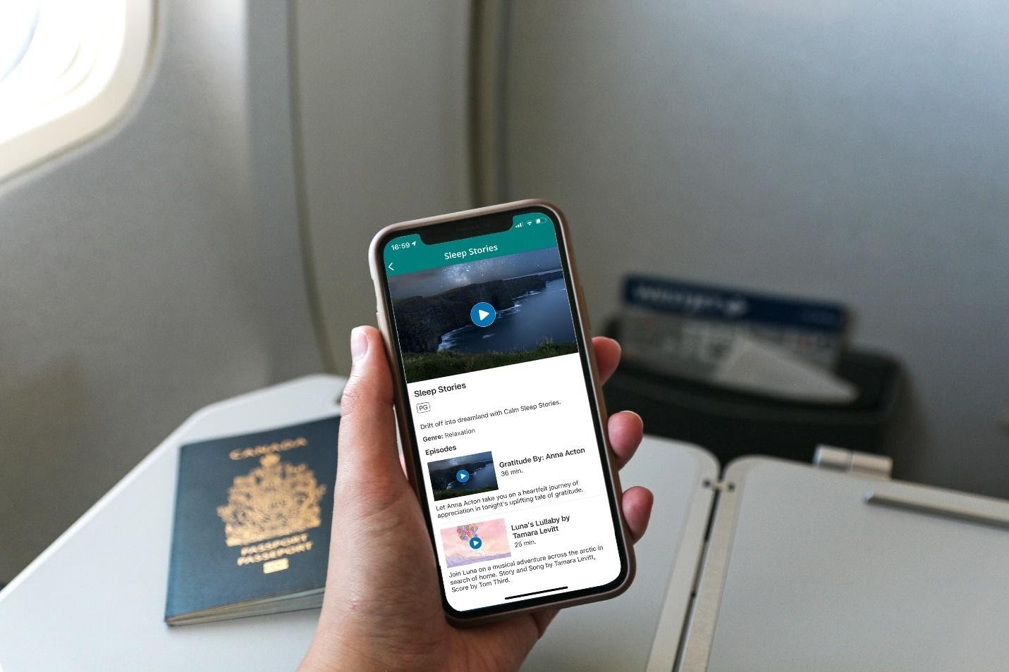 Calm App on WestJet Connect