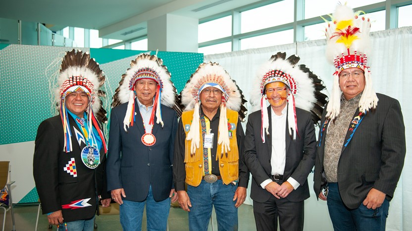 Ed Sims with Treaty 6 and 7 Elders