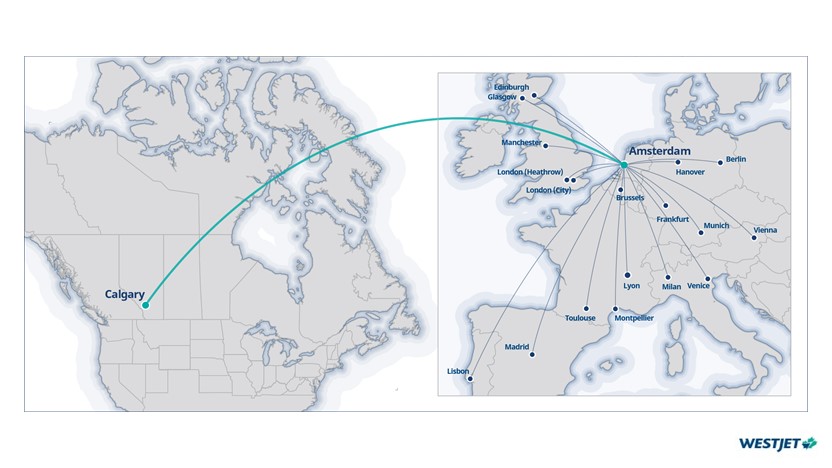 WestJet Codeshare Expansion Map