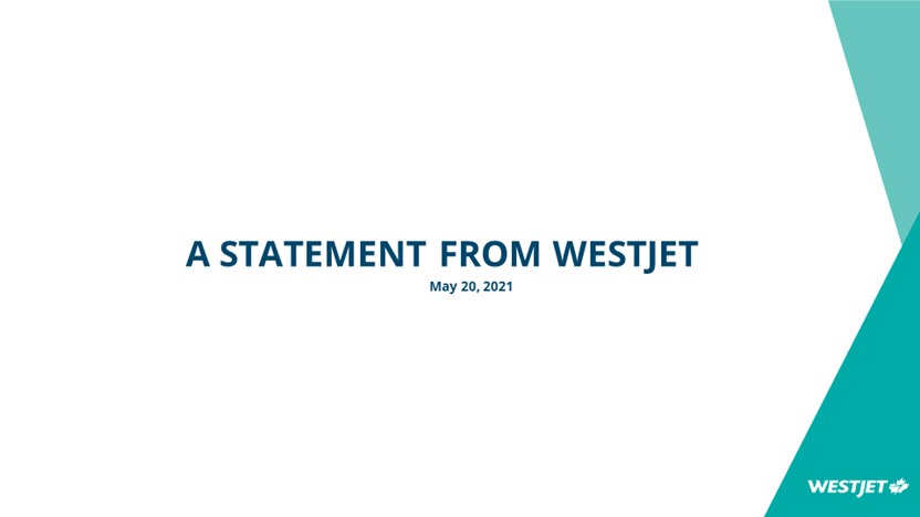 WestJet Statement 