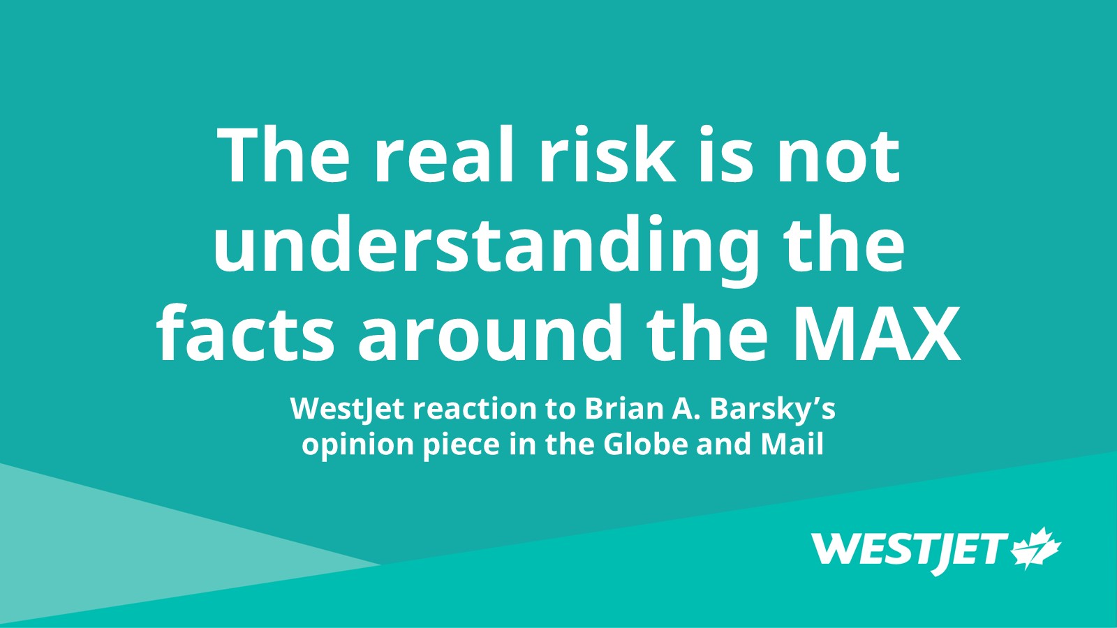 The real risk is not understanding the facts around the MAX