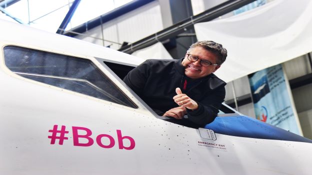 Bob Cummings with Swoop aircraft #Bob