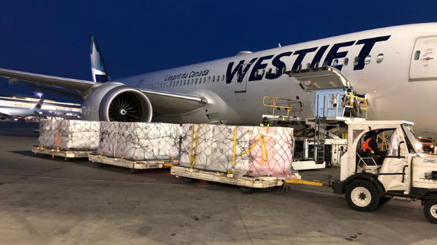Emergency Food Kits take flight for Ukraine with help from WestJet Cargo 