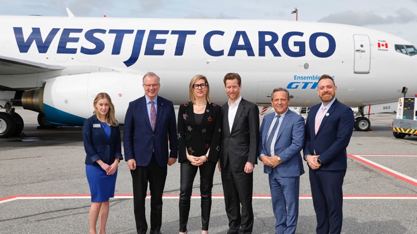 WestJet Cargo and the GTA Group’s celebration tour concludes with third inauguration of dedicated freighter in Vancouver 