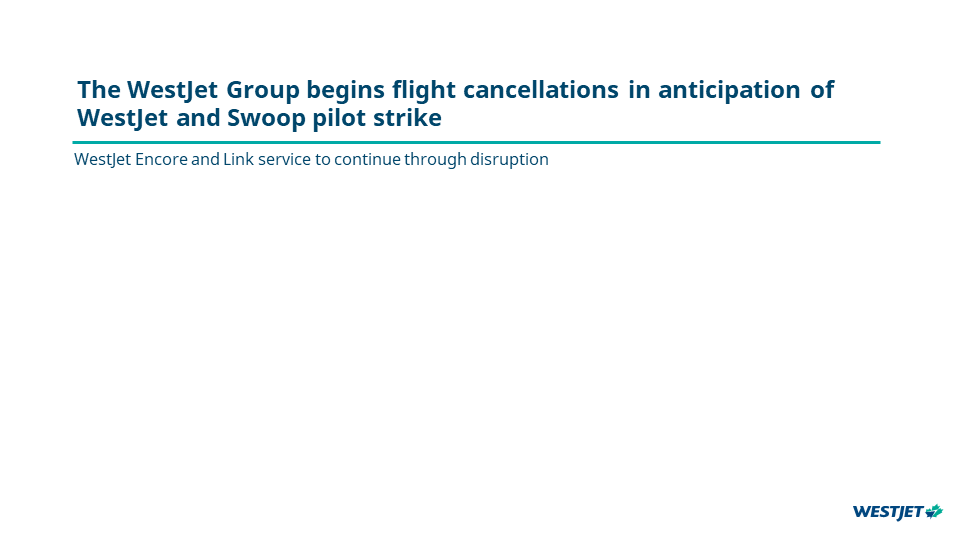 WestJet cuts 20 per cent of flights in March, calls for reopening timeline