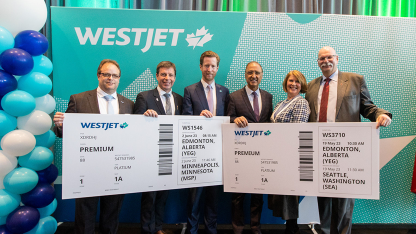 WestJet annonce la plus grande expansion du réseau d’Edmonton dans l’histoire de la compagnie aérienne