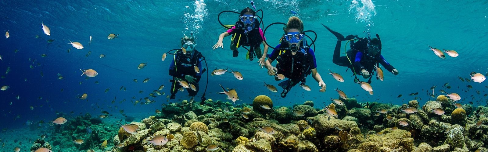 Plongeurs sous-marins à Bonaire