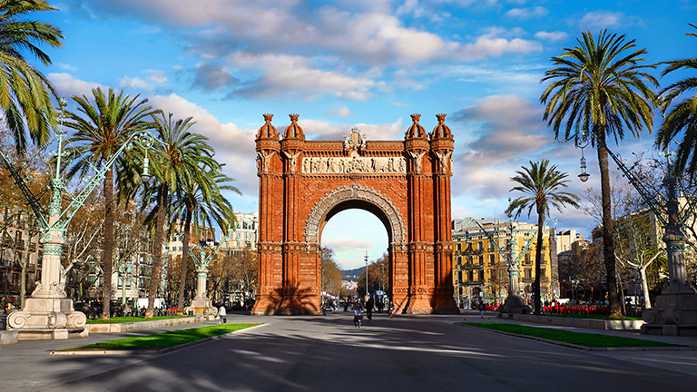 Arc de triomphe à Barcelone, en Espagne 