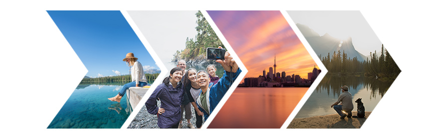 Guests experiencing destinations across Canada.