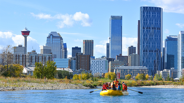 People rafting in Calgary