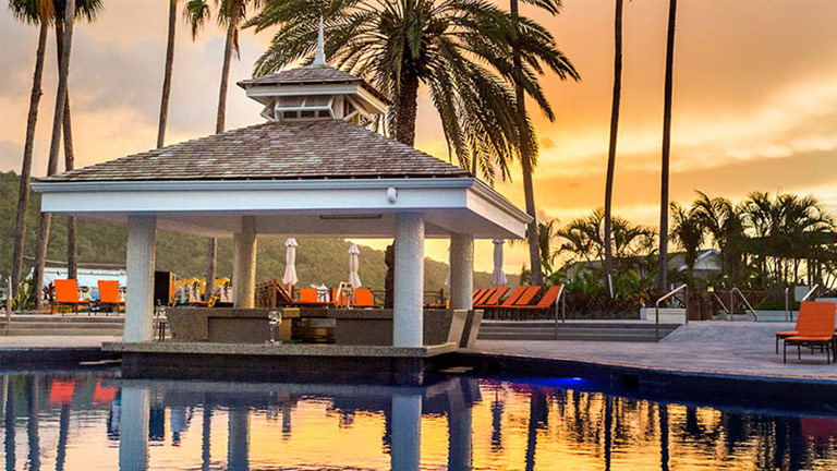 vue aérienne de l'hôtel Iberostar Grand Hotel Paraiso et sa piscine