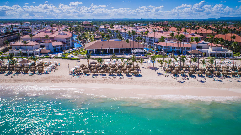 Ariel view of all-inclusive Majestic Mirage Punta Cana