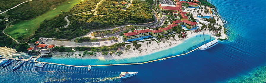 Vue aérienne du Sandals Royal Curacao