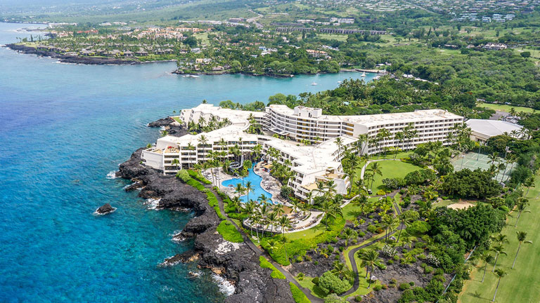 Aerial view of Outrigger Kona Resort and Spa