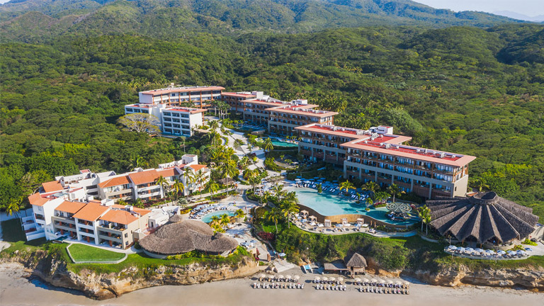 Aerial view of Marival Armony Luxury Resort & World Spa