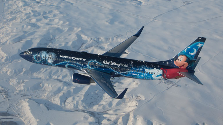 Avion magique Disney de WestJet