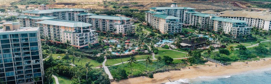 Vue aérienne du Outrigger Honua Kai Resort & Spa