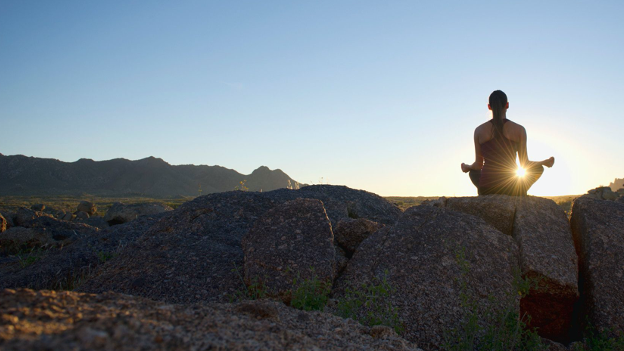 Image of meditating person