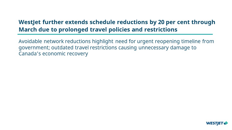 Avoidable network reductions highlight need for urgent reopening timeline from government