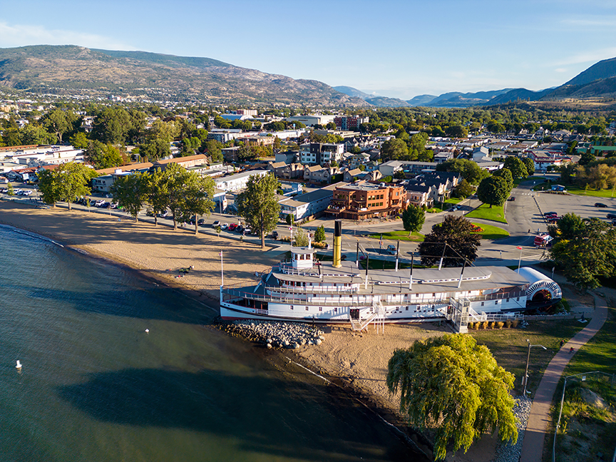 The S.S. Sicamous on the shores of Okanagan Lake, Penticton