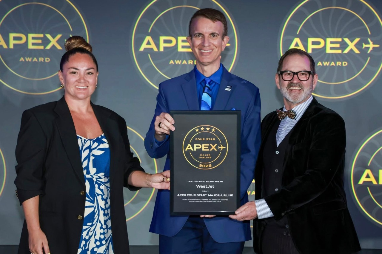 WestJet accepts APEX award